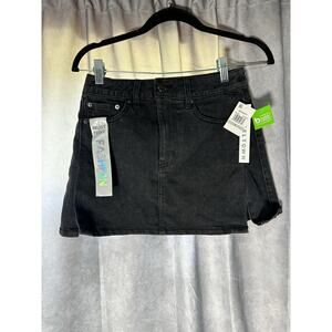 Tinseltown Denim Mini Skirt Women’s Juniors Size 0/24 Black New